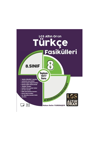 Palme 8. Sınıf Lgs Türkçe Altın Oran Fasikülleri Palme Yayınları