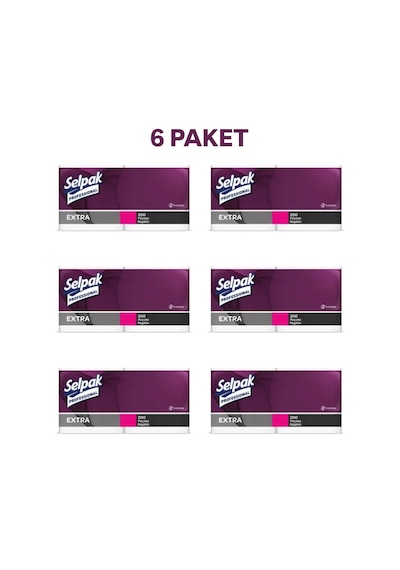 Selpak Professional Extra Peçete 6 x 200'lü 30 x 30 CM