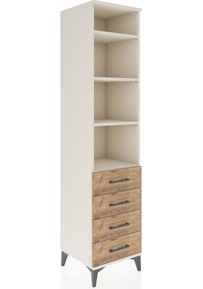 Hyperion Dolap 4 Raflı 4 Çekmeceli 44x44x195 Aytaşı-çam Aytaşı