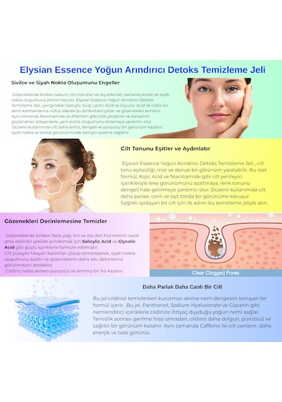 Elysian Essence Yoğun Arındırıcı  Yüz Temizleme Jeli 200 Ml