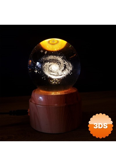 Galaxy Gezegen Tasarımlı Dönen Masa Lambası 8 Cm Usb Diğer