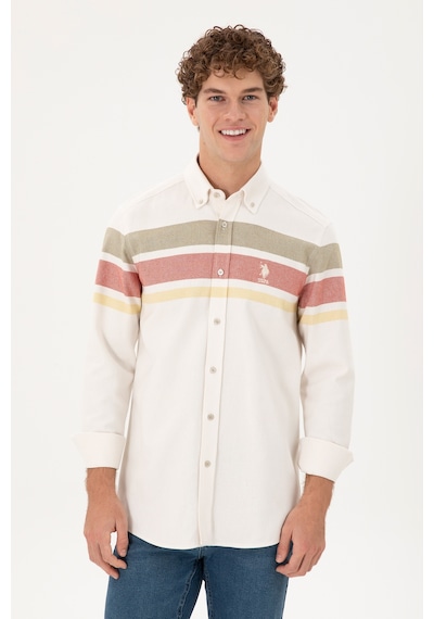 U.s. Polo Assn. Erkek Krem Gömlek Desenli 50291406-vr071 Krem U.s. Polo Assn. Erkek Krem Gömlek Desenli 50291406-vr071 Krem