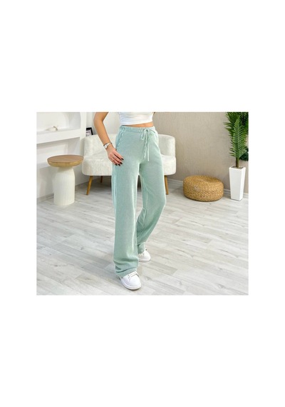 Çınar Boutique Çizgili Pantolon Yeşil Yeşil