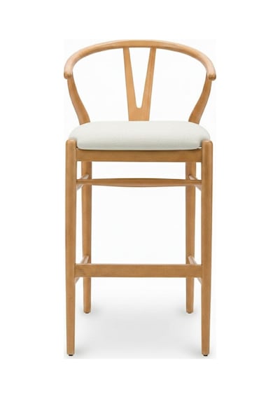Windsor İskandinav Ahşap Bar Sandalyesi Natural