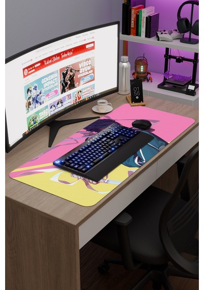 Noragami Kaymaz Dikişli Kauçuk Oyuncu Mousepad V3 - 90x40 Xxl Gaming Mouse Pad Fare Altlığı