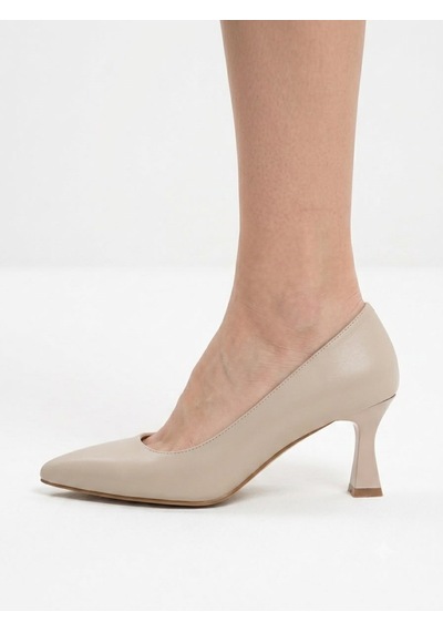Asmi Shoes Kadın Flora Bej 6 Cm İnce Topuklu Stiletto