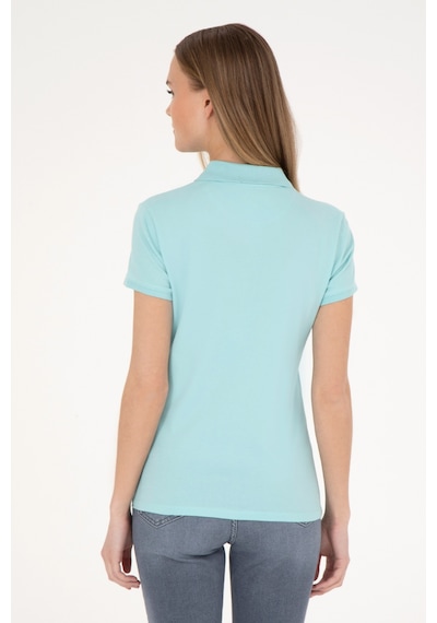 U.S. Polo Assn.  Kadın Su Yeşili Basic Polo Yaka Tişört 50289361-VR083