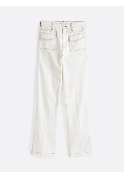 Tommy Hilfiger Relaxed Bootcut Hw C, Ybl Beyaz Kadın Jean Pantolon