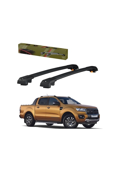Ford Ranger 2011-2022 Trx1 Carrier Kilitli Ara Atkı Taşıyıcı Tavan Barı Siyah