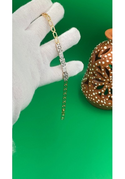 Xuping Rose Gold Yıldız Desenli Zirkon Taşlı Bileklik Altın
