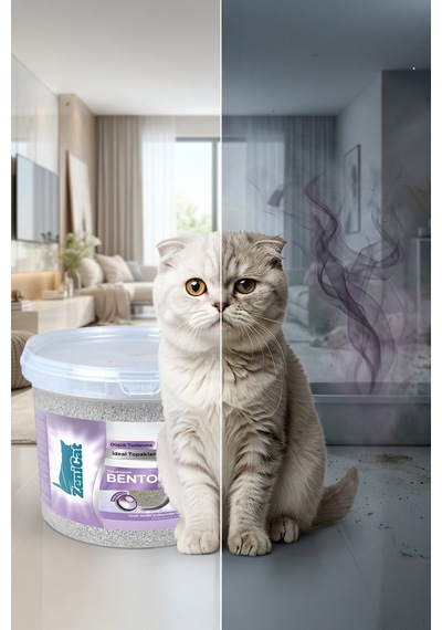 Bebek Pudralı Bentonit Kedi Kumu 5 Lt İnce Taneli, Güçlü Topaklanan, Uzun Süreli Ferahlık