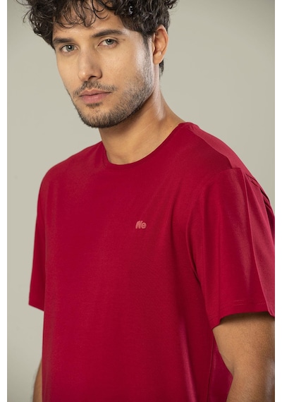Weweus Bordo Logolu Erkek Modal Basic Tişört 239 Bordo