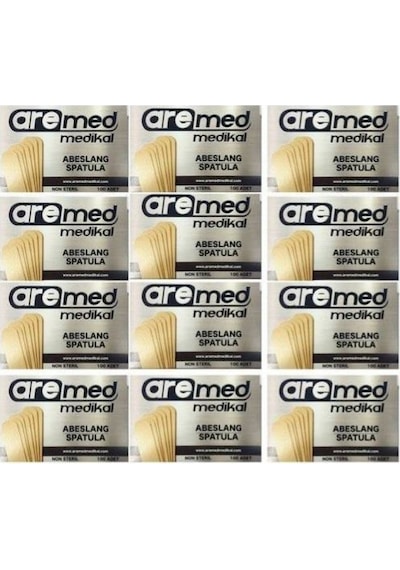 Aremed Abeslang Tahta Dil Basacağı Dil Çubuğu Ahşap Ağda Spatulası 12 x 100'lü