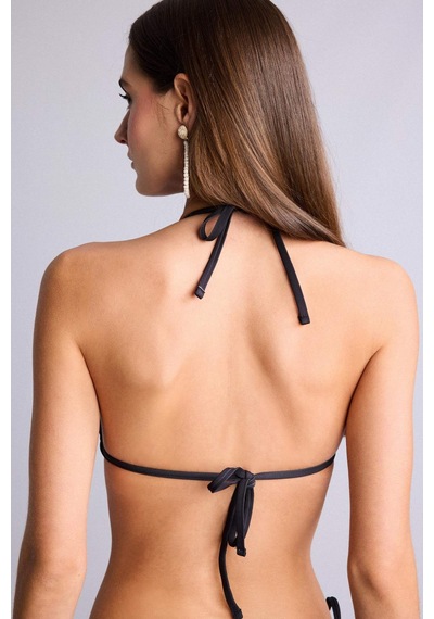 Defacto Regular Fıt Puantiyeli Siyah Bikini Üstü G4000ax26smbk81 Siyah-bk81