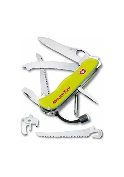 Victorinox 0.8623.Mwn Rescuetool One Hand Kamp Çakı Kırmızı - Sarı