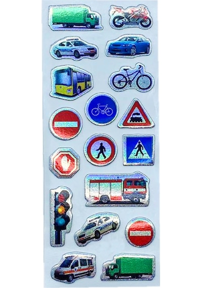 Sticker Kabartmalı Stiker Defter, Planlayıcı Etiket Trafik, Araba Cb418 16x7 Cm