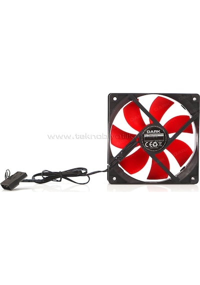 Dark 120Mm Kırmızı Kanatlı Kasa Fanı Dkccf123R