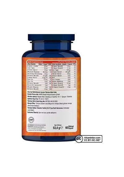 One Up Multivitamin 60 Kapsül 2 Adet