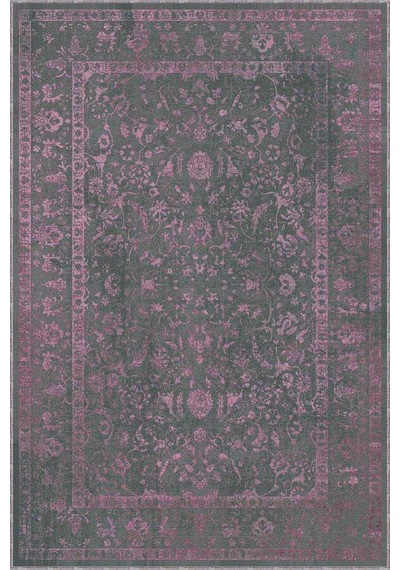 Pembe Vintage Kaymaz Tabanlı Makinede Yıkanabilir Halı Rv286n11
