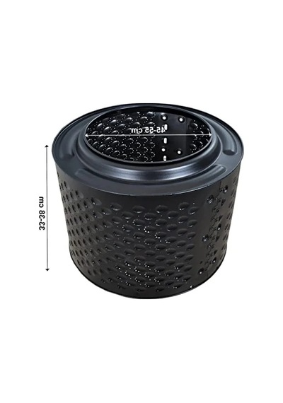 Fırınlanmış Metal Büyük Saksı - 33-38 Cm Yükseklik, 45-55 Cm Çap
