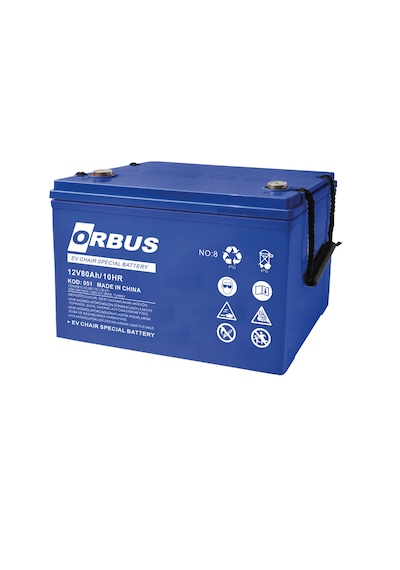 Orbus 12v 80ah Engelli Araç Aküsü