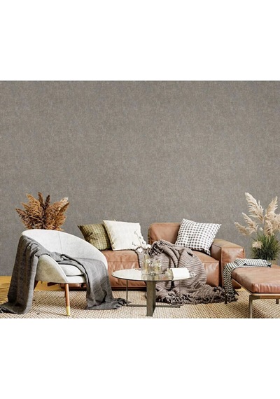 Muse Koleksiyonu 25105-5 Vizon Gri Textile Dokulu Duvar Kağıdı 1.06x15.6m, 16.5m²