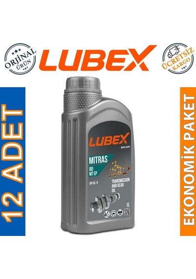 Lubex Mitras Mt Ep 80 Manuel Şanzıman Yağı 12 x 1 L