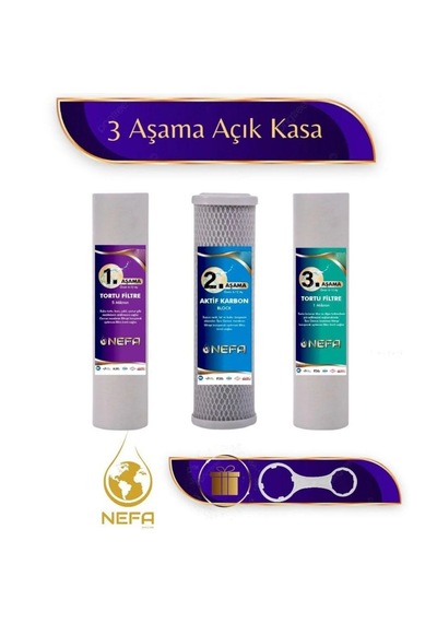 Açık Kasa Su Arıtma Ve İhlas Aura Cebilion 3'lü Filtre Seti