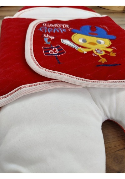 Bebek Kundak Battaniyesi Ayaklı Dış Bebek Kundağı Hastane Çıkışı Kundak Battaniye Unisex Kırmızı