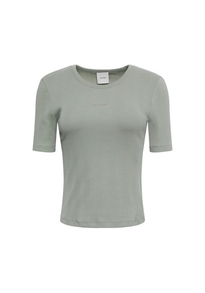 Calvin Klein Hs Varıgated Rıb Nan, Pez Yeşil Kadın T-shirt
