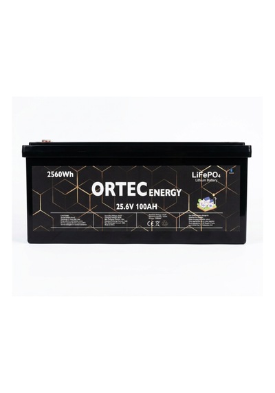 Ortec 25.6v 100ah Lfp Lityum Akü 2560wh Akıllı Bms Bluetooth Destekli Solar Akü