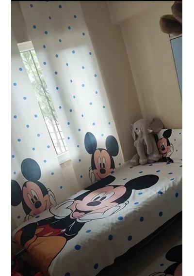 Mickey Miki Fare Dijital Baskı Yatak Örtüsü Yastık Kılıfı