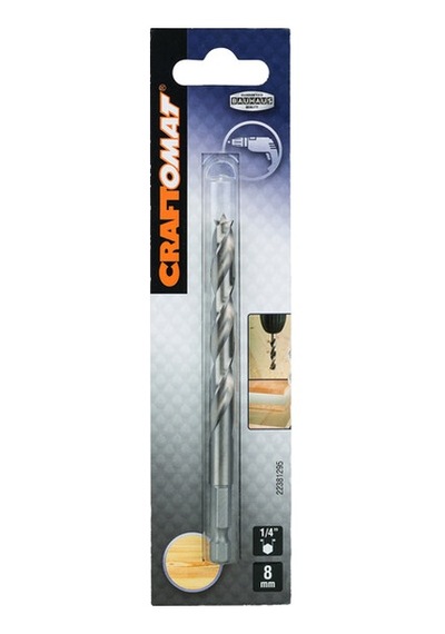 Craftomat 8 Mm 1/4 Hex Ahşap Matkap Ucu