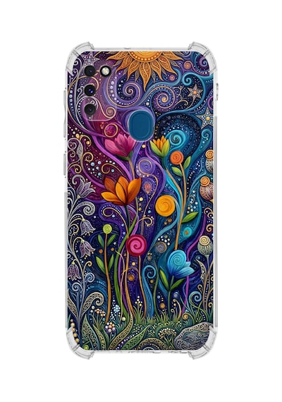 Printify Samsung Galaxy M21 İle Uyumlu Düşlerin Dansı Serisi Rüyalar Ötesi Tasarımlı Uv Baskılı Köşe Korumalı Antişok Kılıf Şeffaf