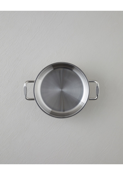 English Home Glow Çelik Cam Kapaklı Sahan 18x5 Cm Silver Silver