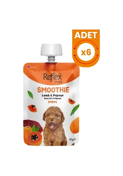 Reflex Plus Smoothie Kuzu Etli Ve Papayalı Sıvı Yavru Köpek Ödül Maması 6 Adet 85 Gr