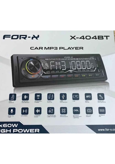 For-x X-404bt-usb-bluetooth-renk Değiştirme-telefon Şarz-app Kontrol-4x60w Max-oto Teyp