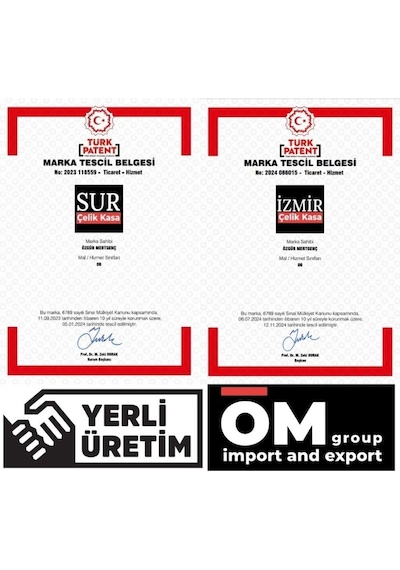 Sur Çelik Para Kasaları 85 Cm 90 Kg Para Kasası Depreme Dayanıklı