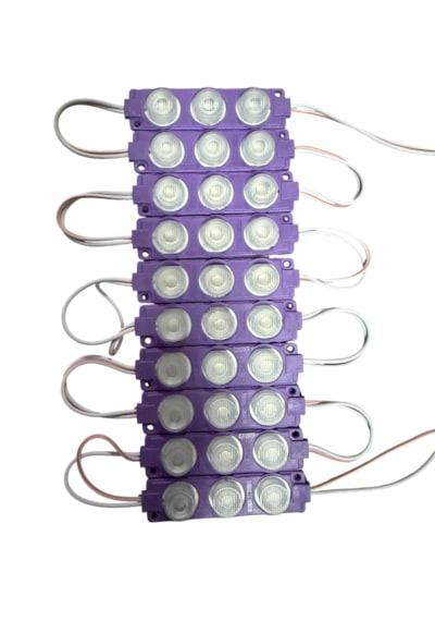 Camlı Parmak Led Lamba Mor 24 Volt Su Geçirmez 10,lu 3m Bantlı Kesilebilir Br0409934