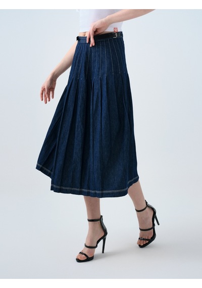 Relaxed Fit Kadın Etek Denim