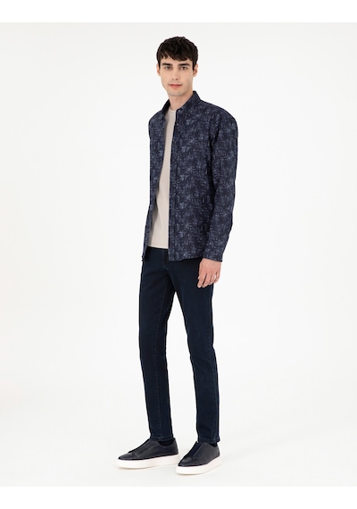 Pierre Cardin Erkek Lacivert Gömlek Desenli 50292130-vr033 Lacivert