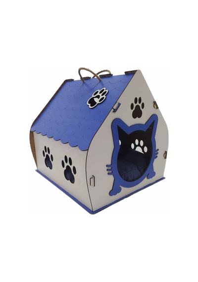 Ahşap Yetişkin Kedi Evi Hobbit Model Mindersiz