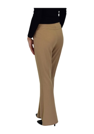 Nazal Kadın İspanyol Paça Beli Lastikli Kumaş Pantolon Bgl-st04321 Camel