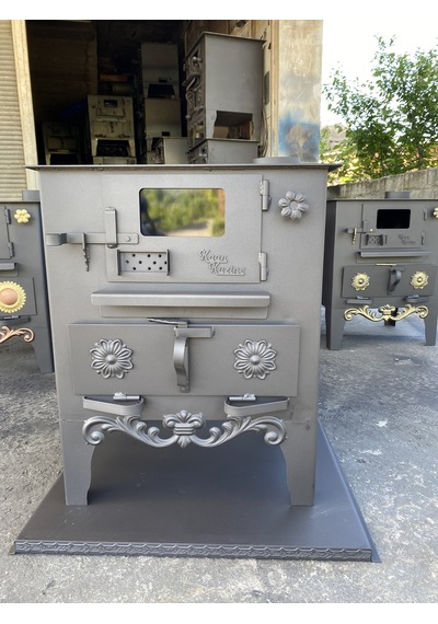 Tuğlalı Kömür Sobası Camlı Şömineli Kuzine