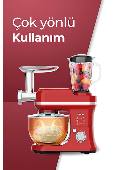 Sinbo SMX-2772 1200 W Çok Amaçlı 3in1 Mutfak Şefi Mikser & Blendet Set