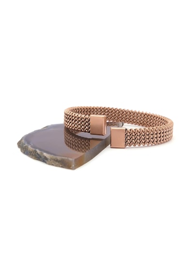 316l Çelik Rose Gold Halat Model Erkek Kelepçe Bileklik Eblk-412 Rose Gold