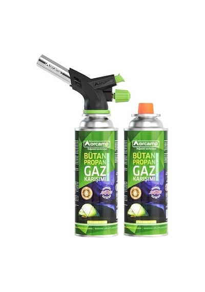 Orcamp Çakmaklı Kartuş Pürmüz Set Cx-500 + 1 Adet 227 Gr Gaz Yeşil