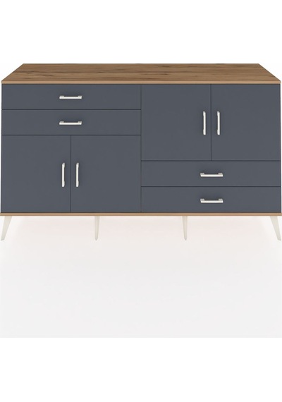 Hyperion Konsol 3 Raflı 4 Çekmeceli 4 Kapaklı 176x44x99 Çam-antra Çam-antrasit Hyperion Konsol 3 Raflı 4 Çekmeceli 4 Kapaklı 176x44x99 Çam-antra Çam-antrasit
