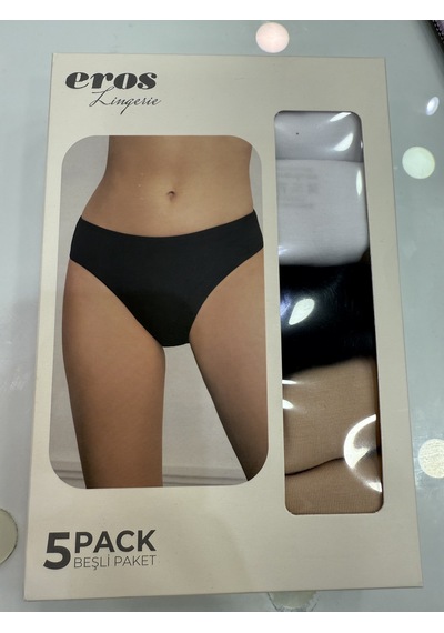 Büyük Beden 5li Bato Slip Pamuklu Külot Çok Renkli