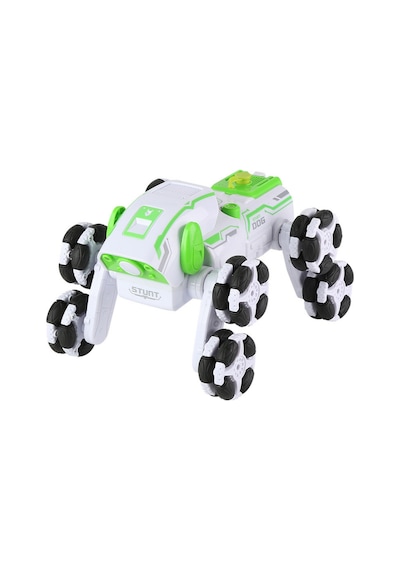 Uzaktan Kumandalı 8 Tekerlekli Akrobat Araba - Buhar Püskürten Işıklı Şarjlı Robot Köpek Oyuncak Yeşil